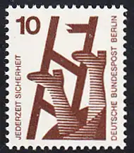 BERLIN 1971 Michel-Nummer 403 postfrisch EINZELMARKE - Unfallverhütung: Defekte Leiter