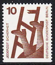 BERLIN 1971 Michel-Nummer 403D postfrisch EINZELMARKE - Unfallverhütung: Defekte Leiter