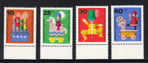 BERLIN 1971 Michel-Nummer 412-415 postfrisch SATZ(4) EINZELMARKEN RÄNDER unten - Altes Holzspielzeug