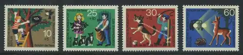 BERLIN 1972 Michel-Nummer 418-421 postfrisch SATZ(4) EINZELMARKEN - Tierschutz