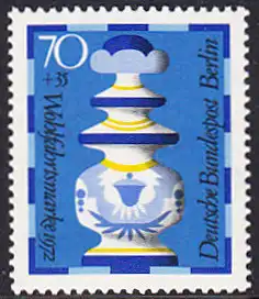 BERLIN 1972 Michel-Nummer 438 postfrisch EINZELMARKE - Schachfiguren: König