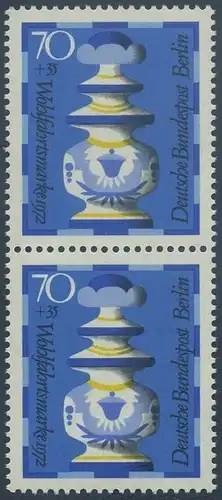BERLIN 1972 Michel-Nummer 438 postfrisch vert.PAAR - Schachfiguren: König