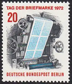 BERLIN 1972 Michel-Nummer 439 postfrisch EINZELMARKE - Tag der Briefmarke