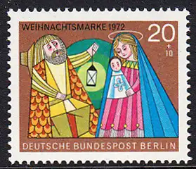 BERLIN 1972 Michel-Nummer 441 postfrisch EINZELMARKE - Weihnachten
