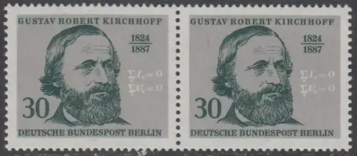 BERLIN 1974 Michel-Nummer 465 postfrisch horiz.PAAR - Georg Wenzeslaus von Knobelsdorff, Baumeister und Maler