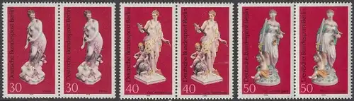 BERLIN 1974 Michel-Nummer 478-480 postfrisch SATZ(3) horiz.PAARE - Berliner Porzellan