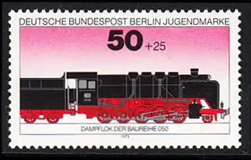 BERLIN 1975 Michel-Nummer 490 postfrisch EINZELMARKE - Lokomotiven: Dampflok Baureihe 050
