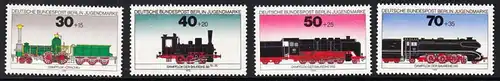 BERLIN 1975 Michel-Nummer 488-491 postfrisch SATZ(4) EINZELMARKEN - Lokomotiven