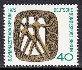 BERLIN 1975 Michel-Nummer 493 postfrisch EINZELMARKE - Gymnaestrada, Berlin