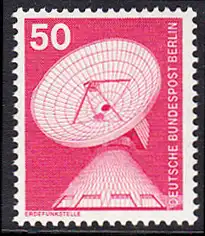 BERLIN 1975 Michel-Nummer 499 postfrisch EINZELMARKE - Industrie und Technik: Erdfunkstelle Raisting