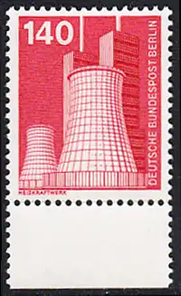 BERLIN 1975 Michel-Nummer 504 postfrisch EINZELMARKE RAND unten - Industrie und Technik: Heizkraftwerk