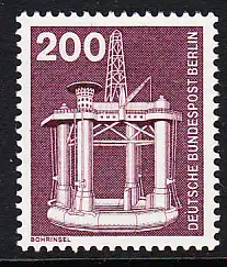 BERLIN 1975 Michel-Nummer 506 postfrisch EINZELMARKE - Industrie und Technik: Bohrinsel