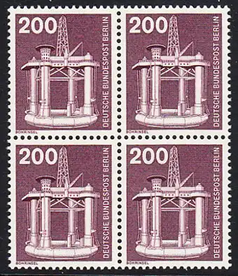 BERLIN 1975 Michel-Nummer 506 postfrisch BLOCK - Industrie und Technik: Bohrinsel