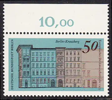 BERLIN 1975 Michel-Nummer 508 postfrisch EINZELMARKE RAND oben (a) - Europäisches Denkmalschutzjahr