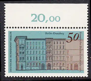 BERLIN 1975 Michel-Nummer 508 postfrisch EINZELMARKE RAND oben (c) - Europäisches Denkmalschutzjahr