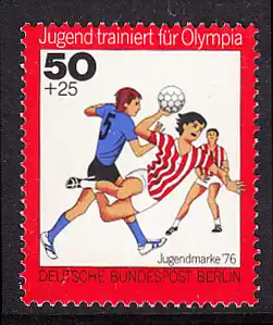 BERLIN 1976 Michel-Nummer 519 postfrisch EINZELMARKE - Jugend trainiert für Olympia: Handball