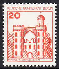 BERLIN 1977 Michel-Nummer 533 postfrisch EINZELMARKE - Burgen und Schlösser: Schloss Pfaueninsel, Berlin