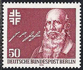 BERLIN 1978 Michel-Nummer 570 postfrisch EINZELMARKE - Friedrich Ludwig Jahn, Begründer der deutschen Turnbewegung