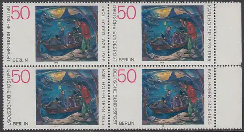 BERLIN 1978 Michel-Nummer 572 postfrisch BLOCK RÄNDER rechts - Gemälde von Karl Hofer