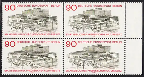 BERLIN 1978 Michel-Nummer 577 postfrisch BLOCK RÄNDER rechts - Staatsbibliothek Preußischer Kulturbesitz