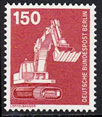 BERLIN 1978 Michel-Nummer 584 postfrisch EINZELMARKE - Industrie & Technik: Löffelbagger