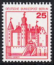 BERLIN 1978 Michel-Nummer 587 postfrisch EINZELMARKE - Burgen & Schlösser: Burg Gemen