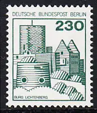 BERLIN 1978 Michel-Nummer 590 postfrisch EINZELMARKE - Burgen & Schlösser: Burg Lichtenberg