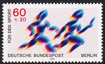 BERLIN 1979 Michel-Nummer 596 postfrisch EINZELMARKE - Sporthilfe: Staffellauf