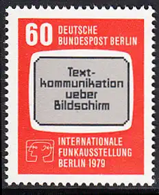 BERLIN 1979 Michel-Nummer 600 postfrisch EINZELMARKE - Internationale Funkausstellung (IFA), Berlin