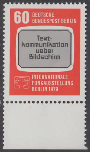 BERLIN 1979 Michel-Nummer 600 postfrisch horiz.PAAR - Internationale Funkausstellung (IFA), Berlin