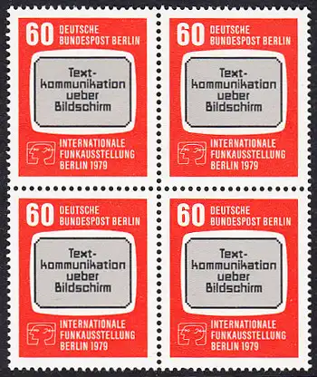 BERLIN 1979 Michel-Nummer 600 postfrisch BLOCK - Internationale Funkausstellung (IFA), Berlin