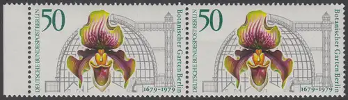 BERLIN 1979 Michel-Nummer 602 postfrisch horiz.PAAR RAND links - Botanischer Garten Berlin