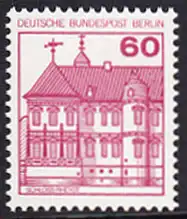 BERLIN 1979 Michel-Nummer 611 postfrisch EINZELMARKE - Burgen & Schlösser: Schloss Rheydt