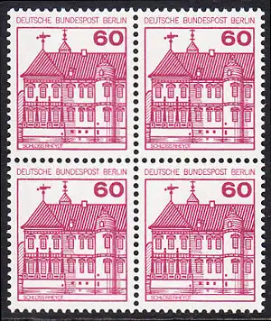 BERLIN 1979 Michel-Nummer 611 postfrisch BLOCK - Burgen & Schlösser: Schloss Rheydt