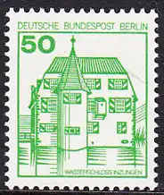 BERLIN 1980 Michel-Nummer 615 postfrisch EINZELMARKE - Burgen & Schlösser: Wasserschloß Inzlingen