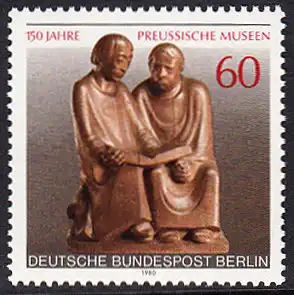 BERLIN 1980 Michel-Nummer 626 postfrisch EINZELMARKE - Preußische Museen, Berlin: Lesende Mönche