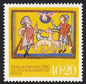 BERLIN 1980 Michel-Nummer 633 postfrisch EINZELMARKE - Weihnachten
