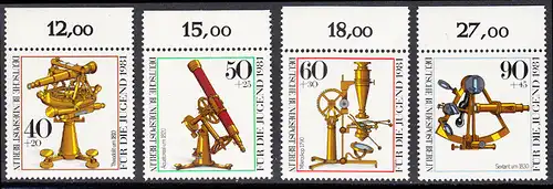 BERLIN 1981 Michel-Nummer 641-644 postfrisch SATZ(4) EINZELMARKEN RÄNDER oben (b) - Optische Instrumente