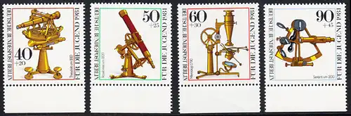 BERLIN 1981 Michel-Nummer 641-644 postfrisch SATZ(4) EINZELMARKEN RÄNDER unten - Optische Instrumente