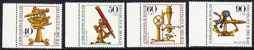 BERLIN 1981 Michel-Nummer 641-644 postfrisch SATZ(4) EINZELMARKEN RÄNDER links - Optische Instrumente