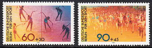 BERLIN 1981 Michel-Nummer 645-646 postfrisch SATZ(2) EINZELMARKEN - Sporthilfe