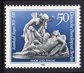 BERLIN 1981 Michel-Nummer 647 postfrisch EINZELMARKE - Reinhold Begas, Bildhauer