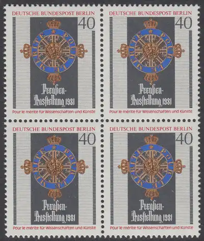 BERLIN 1981 Michel-Nummer 648 postfrisch BLOCK - Preußen-Ausstellung, Berlin-Kreuzberg