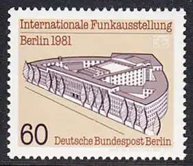 BERLIN 1981 Michel-Nummer 649 postfrisch EINZELMARKE - Internationale Funkausstellung (IFA), Berlin