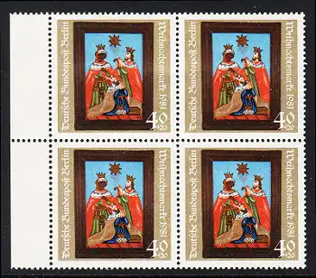 BERLIN 1981 Michel-Nummer 658 postfrisch BLOCK RÄNDER links - Weihnachten