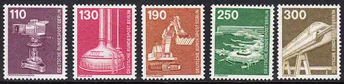 BERLIN 1982 Michel-Nummer 668-672 postfrisch SATZ(5) EINZELMARKEN - Industrie & Technik