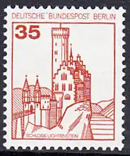 BERLIN 1982 Michel-Nummer 673 postfrisch EINZELMARKE - Burgen & Schlösser: Schloss Lichtenstein