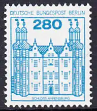 BERLIN 1982 Michel-Nummer 676 postfrisch EINZELMARKE  - Burgen & Schlösser: Schloss Ahrensburg