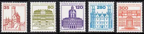 BERLIN 1982 Michel-Nummer 673-677 postfrisch SATZ(5) EINZELMARKEN - Burgen & Schlösser