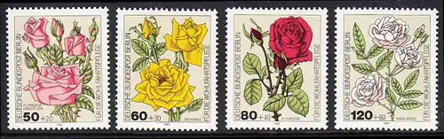 BERLIN 1982 Michel-Nummer 680-683 postfrisch SATZ(4) EINZELMARKEN - Gartenrosen